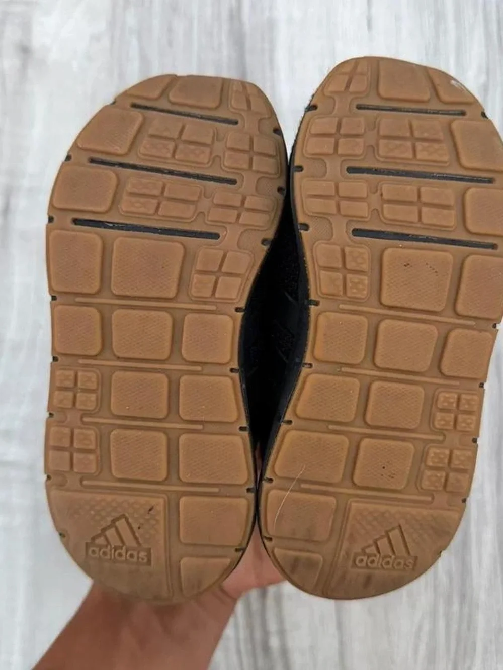 adidas Kids Black Slip-On Sneakers with Gum Toe